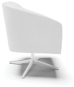 Poltrona Decorativa Giratória MA30 Stella Sintético PU D03 - D'Rossi - Branco