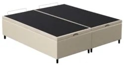 Base Cama Box Baú Casal Queen 158cm Hit Z04 Sintético Bege- Mpozenato