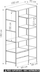 Guarda Roupa Closet Industrial 100cm 2 Gavetas Seven Mel Z54 - Mpozena