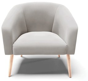 Poltrona Decorativa Pé Palito Natural Kit 2 Stella Veludo D03 - D'Rossi - Cinza