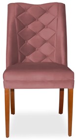 Kit 8 Cadeiras de Jantar Micheli Suede Rose