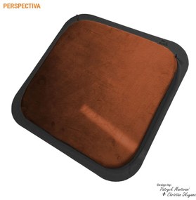 Arranhador de Parede para Gatos B200 Preto/Terracota - Sheep Estofados - Preto