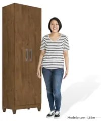 Kit 2 Armários Multiuso Organizador 2 Portas Astrid Z17 Castanho Wood