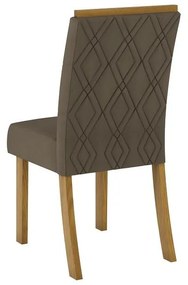 Kit Conjunto 2 Cadeiras Vita Sala de Jantar Nature Bege