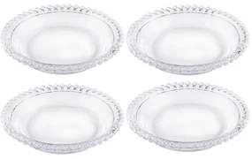 Jogo 4 Pratos De Cristal Pearl 14cm 27892 Wolff