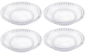 Jogo 4 Pratos De Cristal Pearl 14cm 27892 Wolff