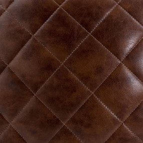 Puff Cleo 55cm PU Sintético Marrom G15 - Gran Belo