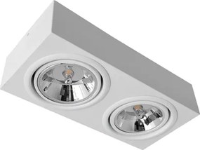 Plafon De Sobrepor Aluminio Branco 34X16cm