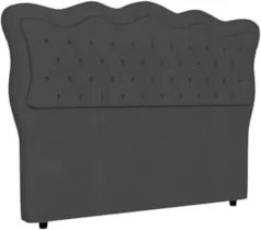 Cabeceira Casal Cama Box 140cm Oregon Z04 Veludo Grafite - Mpozenato