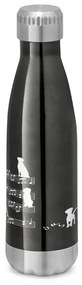 Garrafa Térmica Inox Brilhante 510 ml Cachorro Musical Branco - Chumbo