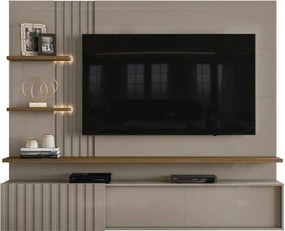 Bancada Suspensa Mesaque MDP Pintura UV até 65 Fendi/Naturale G97 - Gran Belo