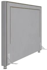 Cabeceira Cama Box Casal King 195cm Mali Z37 Veludo Cinza - Mpozenato