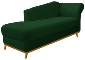 Recamier Vanessa 185cm Lado Esquerdo Suede Verde - ADJ Decor