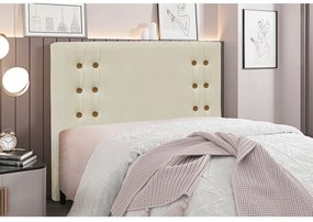 Cabeceira Cama Box Queen 160 cm Gênova Veludo S04 - D'Rossi - Bege