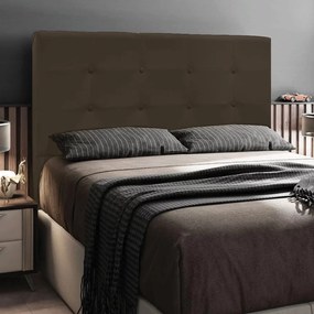Cabeceira Casal Cama Box 140cm para Quarto Luna Suede M11 - D'Rossi - Marrom