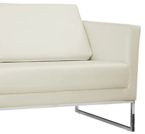 Poltrona Decorativa Julia 106cm PU Sintético Bege Claro G15 - Gran Belo