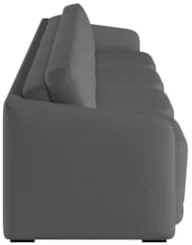 Sofá Cama Casal para Sala 436cm Polska Z08 Linho Cinza Escuro - Mpozen