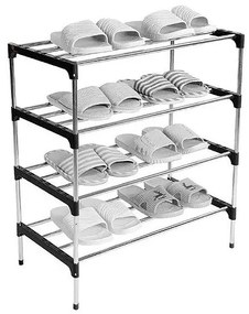 Sapateira Vertical Inox Luxo 12 Pares 4 Prateleiras