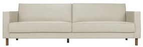 Sofa Lana 3 Lugares Linho Cru Pes Nozes 220cm - 63847 Sun House