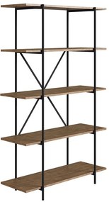 Estante Livros Multifuncional 5 Prateleiras - Vermont Preto