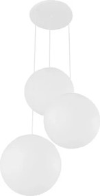 Pendente Polietileno Alumínio Branco Ø40cm Astros
