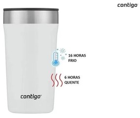 Copo Térmico Street Aço Inox 473ml - Branco Contigo