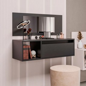 Penteadeira Camarim Potaro com Nicho Decorativo Preto G96 - Gran Belo