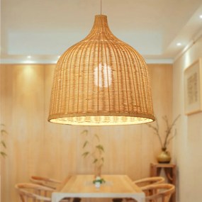 Luminária Pendente  Rattan Luzes Pingente, Sudeste Asiático, Lustre De Vime, Sala De Jantar, Arte De Bambu.