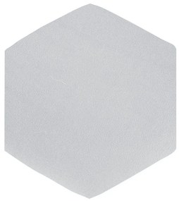 Puff Aramado Hexágono Decorativo Industrial Preto com Suede D03 - D'Rossi - Cinza