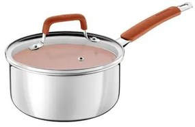 Panela Tramontina Romagna Aço Inox Cerâmico Marfim 16 cm 1,5 L