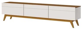 Rack Estar Off White Com Freijo 3 Gavetas 220cm - 79167 Sun House