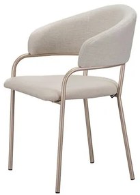 Cadeira Alina Assento Linho Asti Base Champagne - 77282 Sun House