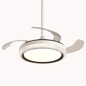 Ventilador De Teto Sagitta Branco Pás Retrátil Led 30W Multicolor Bivo...