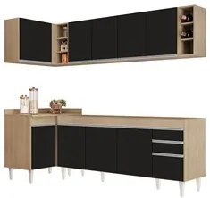 Armário de Cozinha Modulado de Canto Direito 5 Peças CP43 Balcão sem T