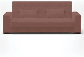 Sofá Cama Casal 3 Lugares 210cm Lisboa Veludo  D03 - D'Rossi - Rose