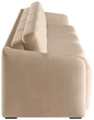 Sofá Cama Casal para Sala 436cm Polska Z08 Veludo Bege - Mpozenato