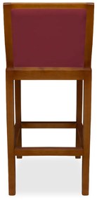 Banqueta Decorativa Josi Veludo Bordo