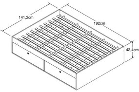 Cama De Casal Quarto Com 4 Portas Tókio 140cm - Montana