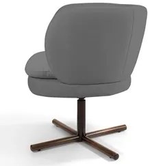 Kit 02 Poltronas Decorativas Melissa Base Xis Giratória C-416 Linho Ci