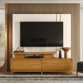 Home Theater Braun MDP 2 Gavetas até 75 Cinamomo/OffWhite G97 - Gran Belo