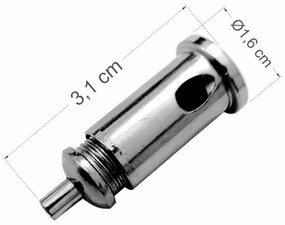 Kit/2 Fixador De Teto Em Aço Niquelado Sem Ajuste Com Rosca M10x1 Para Griper MD-6008