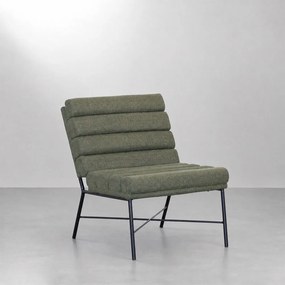 Poltrona Rolos Preto e Verde