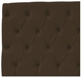 Cabeceira Estofada Liverpool 195 cm King Size Suede Marrom - ADJ Decor