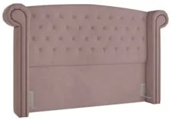 Cabeceira Cama Box Casal 140cm Provença Z37 Veludo Rosê - Mpozenato