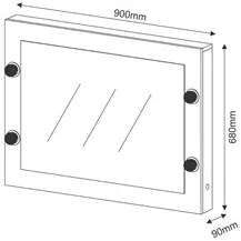 Painel Espelho Camarim PE2006 Branco - Tecno Mobili