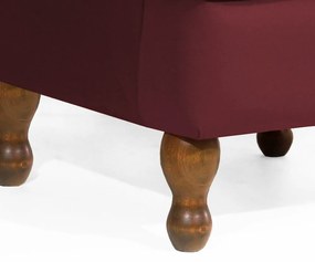 Poltrona da Vovó Lucy Decorativa Luxo Suede Bordô