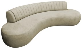 Divã Recamier Celeste Curvo Sala Estar Luxo 180cm Bouclé
