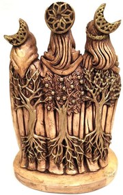 Estátua Deusa Tríplice Wicca Grande (28cm)