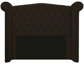 Kit Cabeceira e Calçadeira Veneza 140 cm Casal Corano Marrom - ADJ Decor