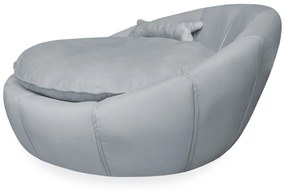 Cama Pet Ariel para Cães e Gatos Almofadada Veludo Cores - Cinza